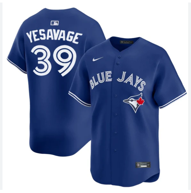 Men Toronto Blue Jays #39 Trey Yesavage blue Nike White Home Limited Jersey->customized mlb jersey->Custom Jersey